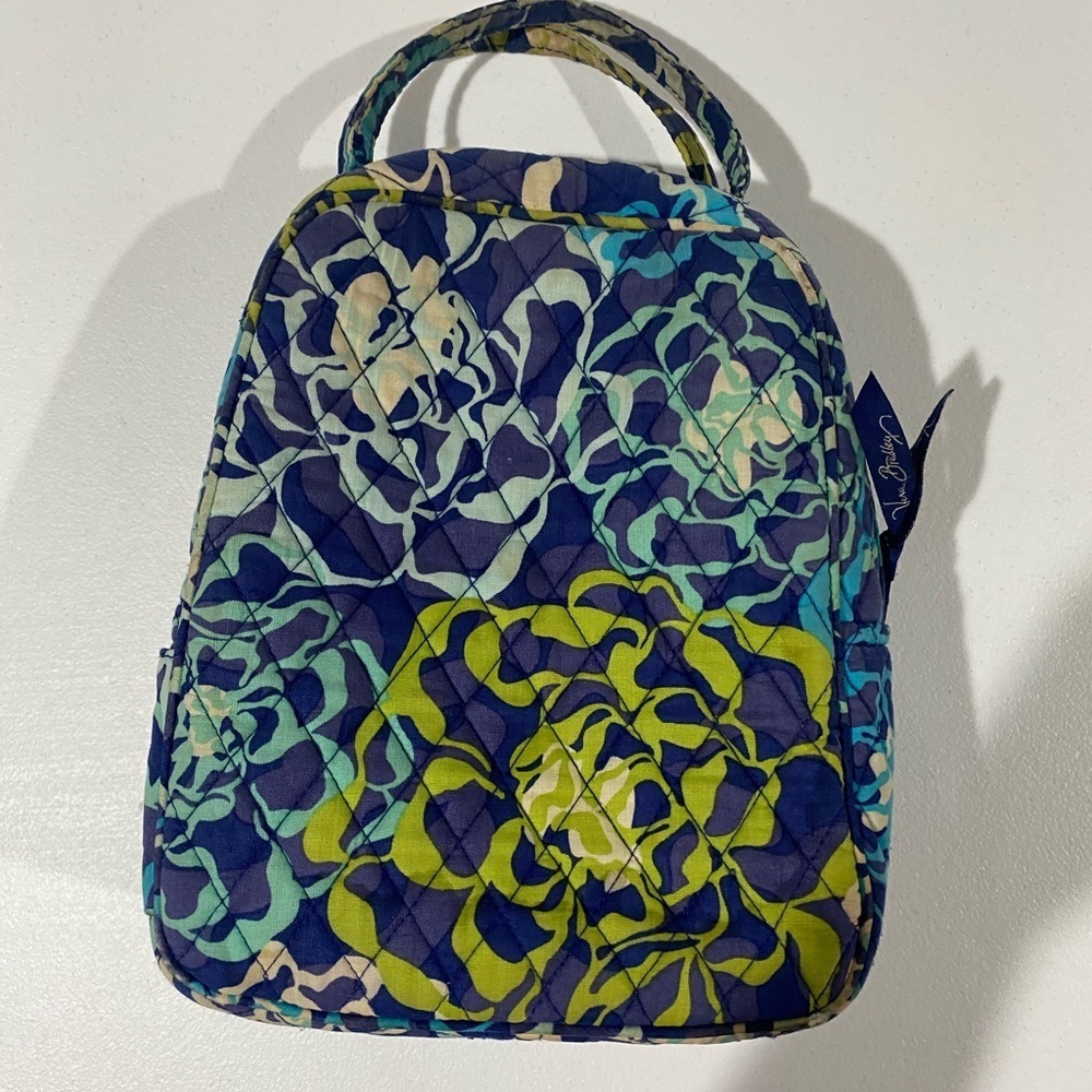 Vera Bradley Floral Blue and Green Women's lunch Bag